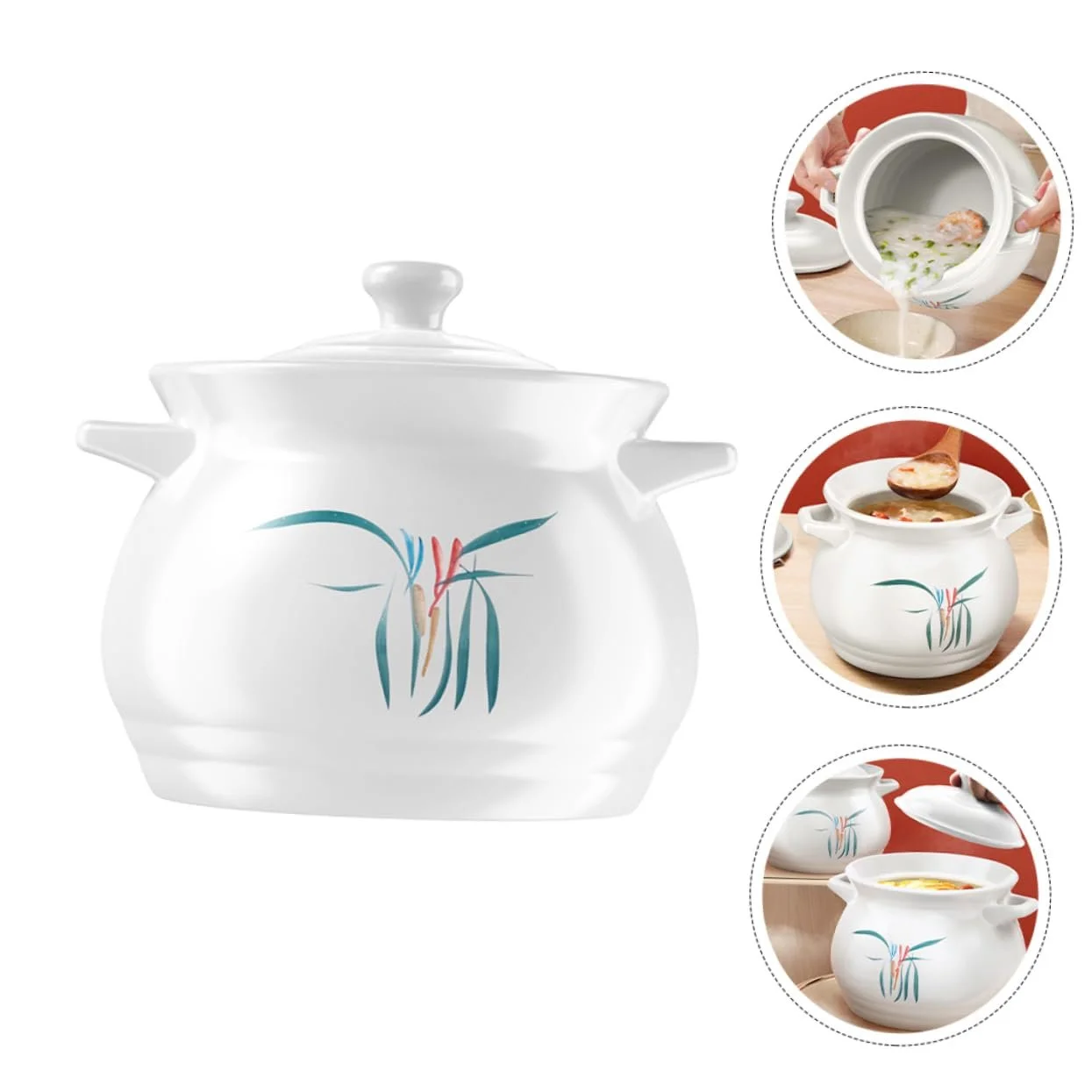 Кастрюля VALICLUD 2 л керамическая термостойкая с крышкой, фото №8