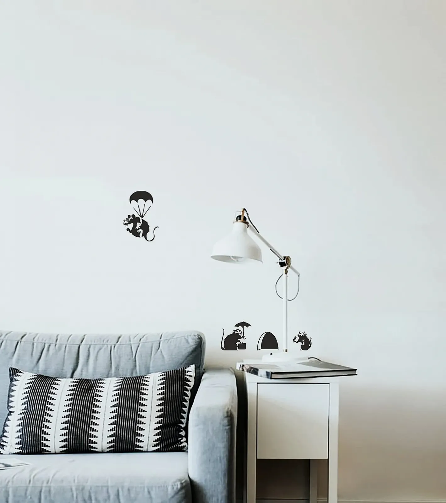 Наклейка на стіну Banksy Set 3 шт 11 х 5 см, фото №4