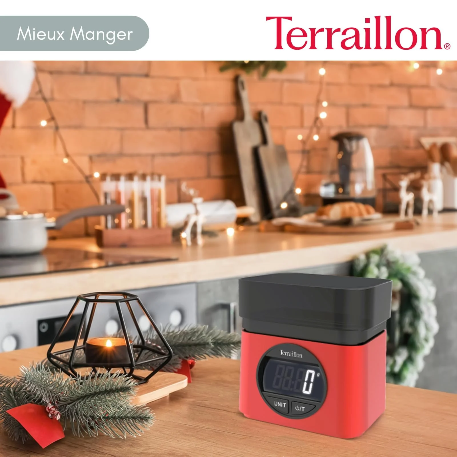 Електронні кухонні ваги TERRAILLON Mythique BA22 0,7 л Чаша LCD Червоні, фото №4 Електронні кухонні ваги TERRAILLON Mythique BA22 0,7 л Чаша LCD Червоні, фото №4