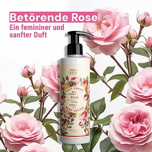 Крем для тела Panier des Sens Rose для женщин, увлажняющий лосьон для тела с маслом ши и оливковым маслом, 250 мл synthetic.ua - Фото 1