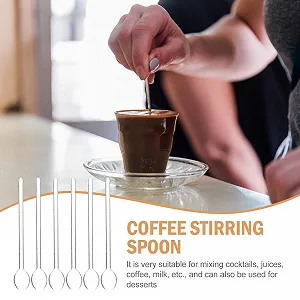 Ложка Стеклянная Garneck Набор 6 штук Прозрачная для чая, кофе и десертов synthetic.ua - Фото 1