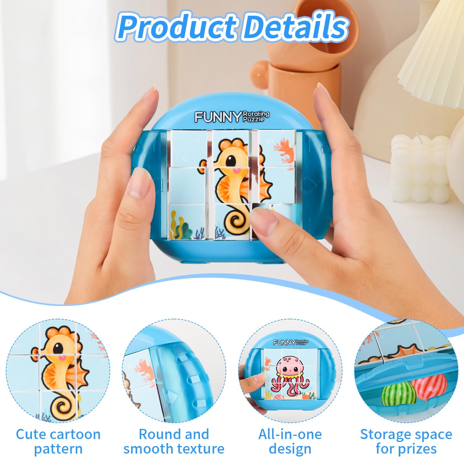 Пазл 3D 4-в-1 Montessori Sea Life 9 деталей, фото №3