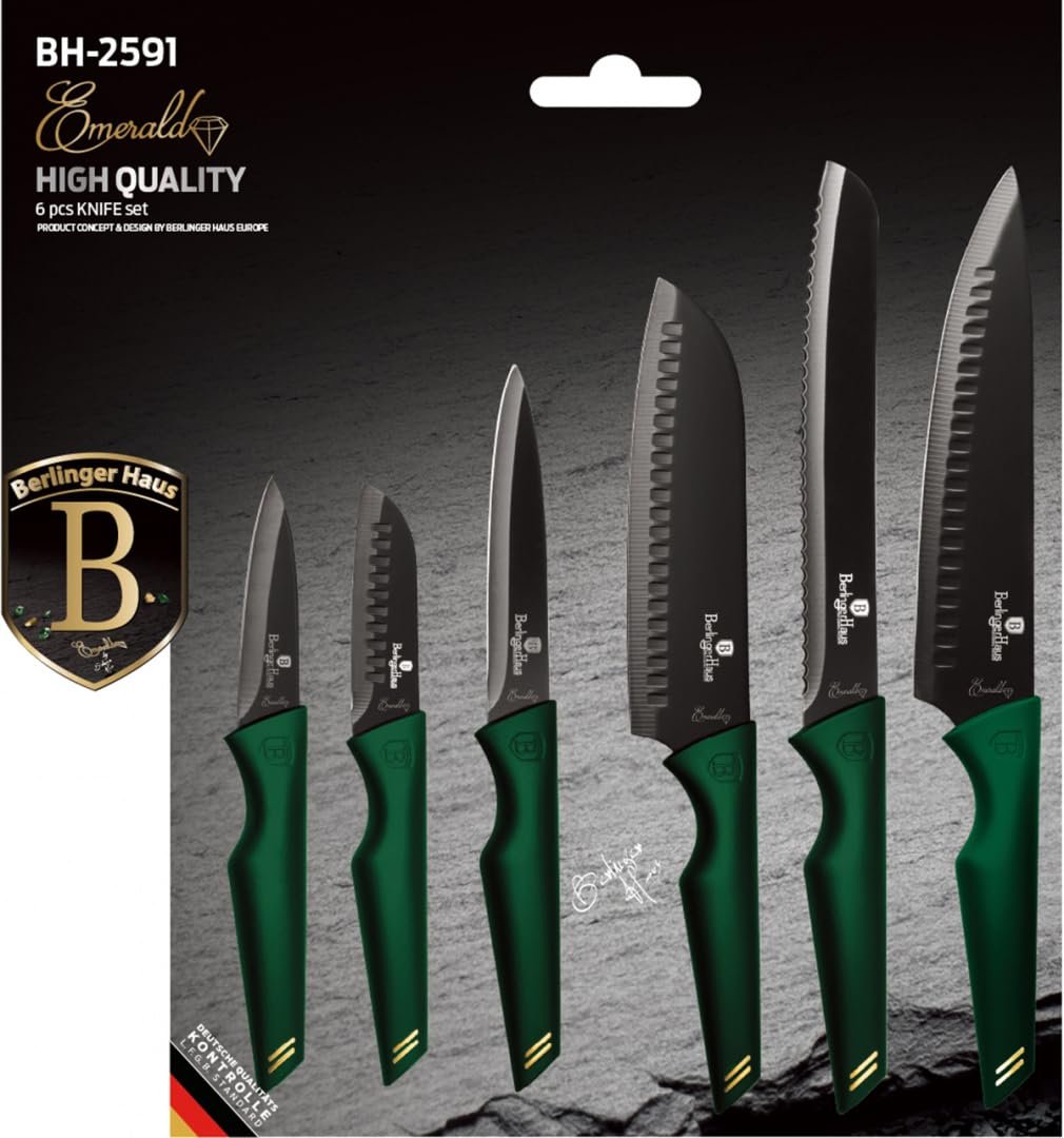 Набір ножів Berlinger Haus Emerald Collection BH-2591, 6 шт., різні характеристики, зелений, фото №2