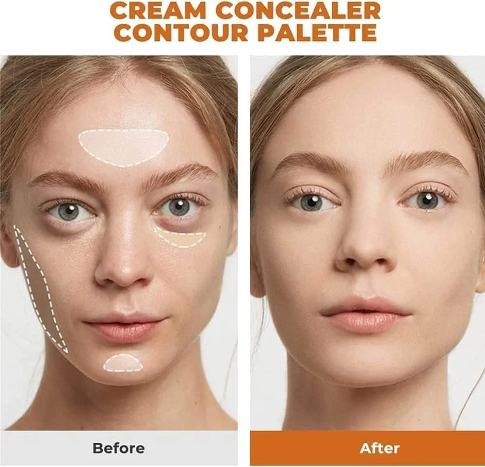 Палетка консилеров 3 цвета, Трехцветный консилер, Крем-консилер для коррекции цвета 3-в-1 с кистью, Корректирует и маскирует темные круги и недостатки, фото №6 Палетка консилеров 3 цвета, Трехцветный консилер, Крем-консилер для коррекции цвета 3-в-1 с кистью, Корректирует и маскирует темные круги и недостатки, фото №6
