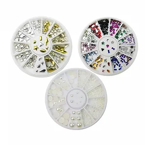 Хрустальные стразы 3 шт., хрустальный декор для ногтей, блестящие кристаллы для ногтей, 3D колесо для ногтей - Фото 1