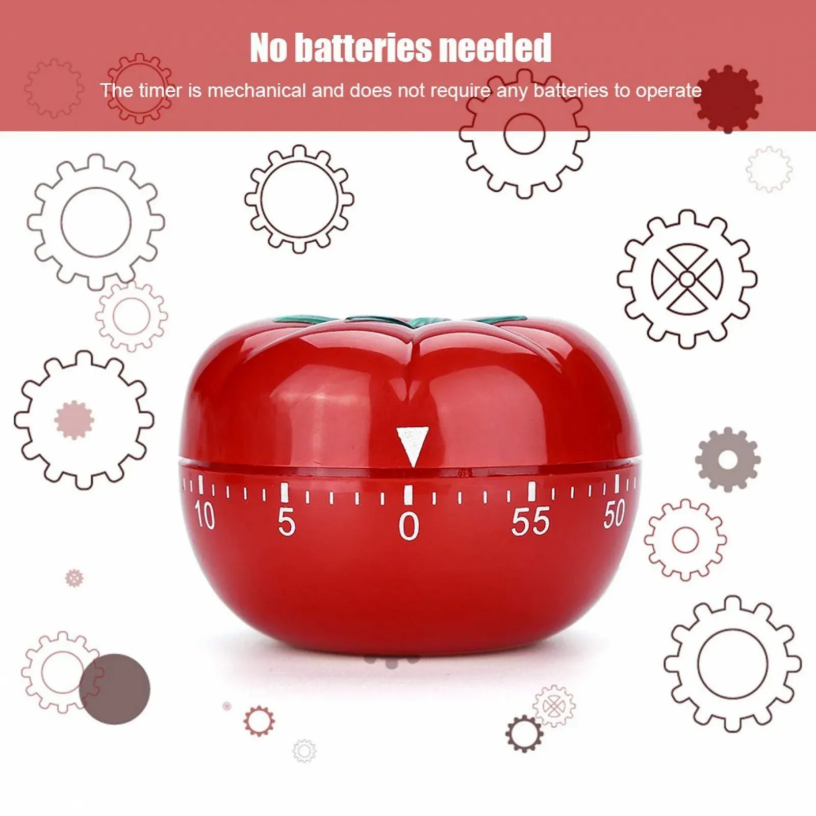 Механический кухонный таймер Pomodoro 60 минут 6.3 x 4.5 см, фото №6