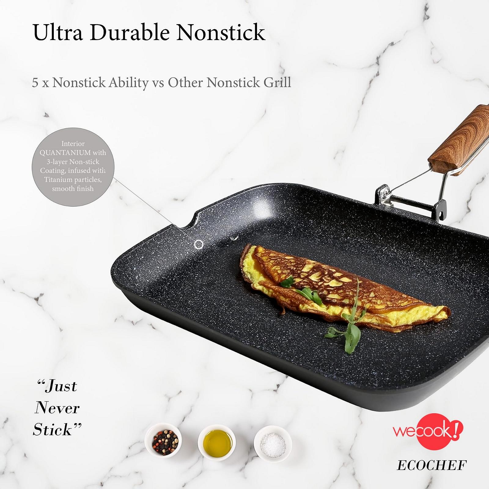 Сковорода-гриль WECOOK! Ecochef Titanium Індукційна гладка, 34 x 24 см, фото №2