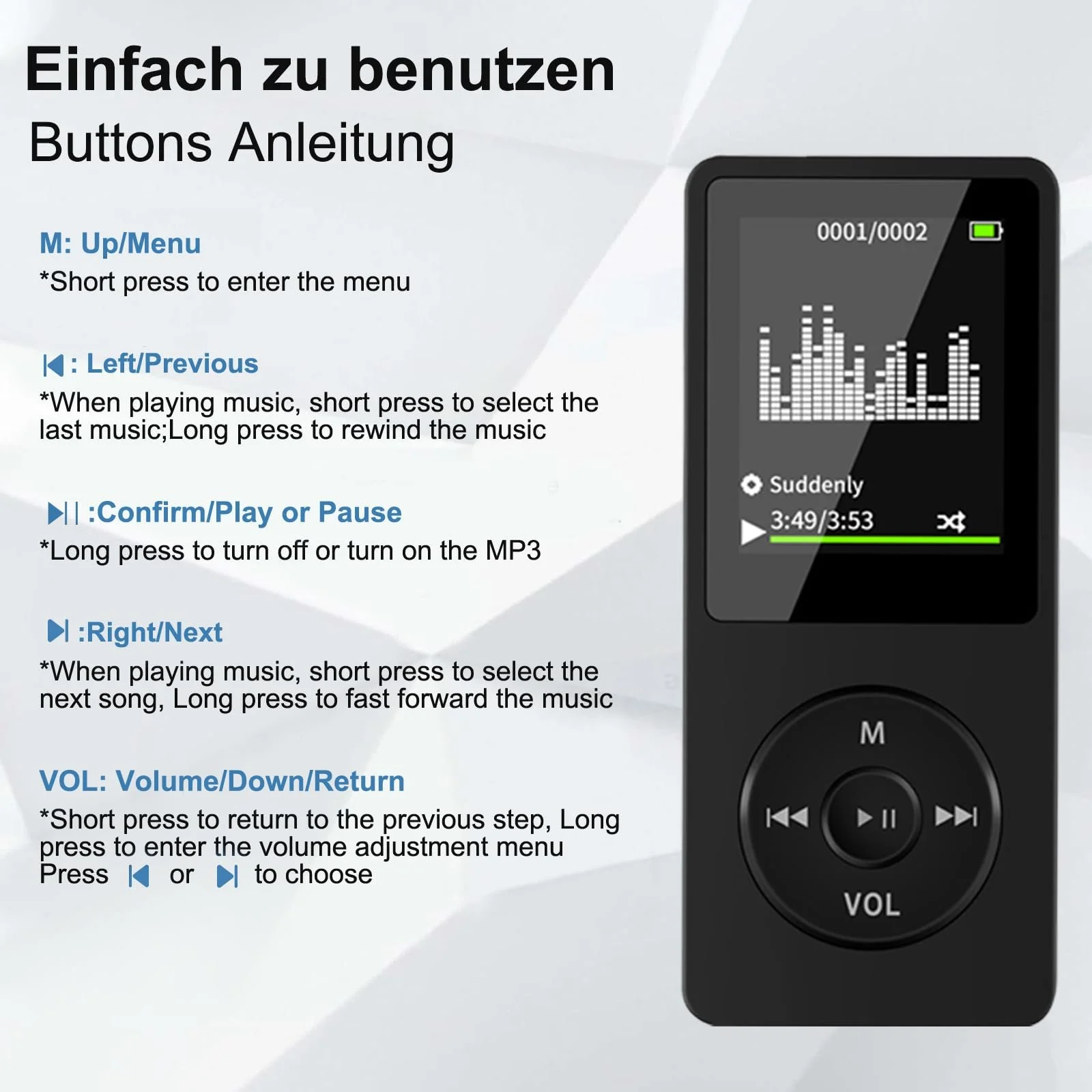 MP3-плеер Bluetooth Sport 32 GB портативный Hi-Fi звук FM-радио запись голоса видео динамик E-Book поддержка до 128 GB (с наушниками), фото №10