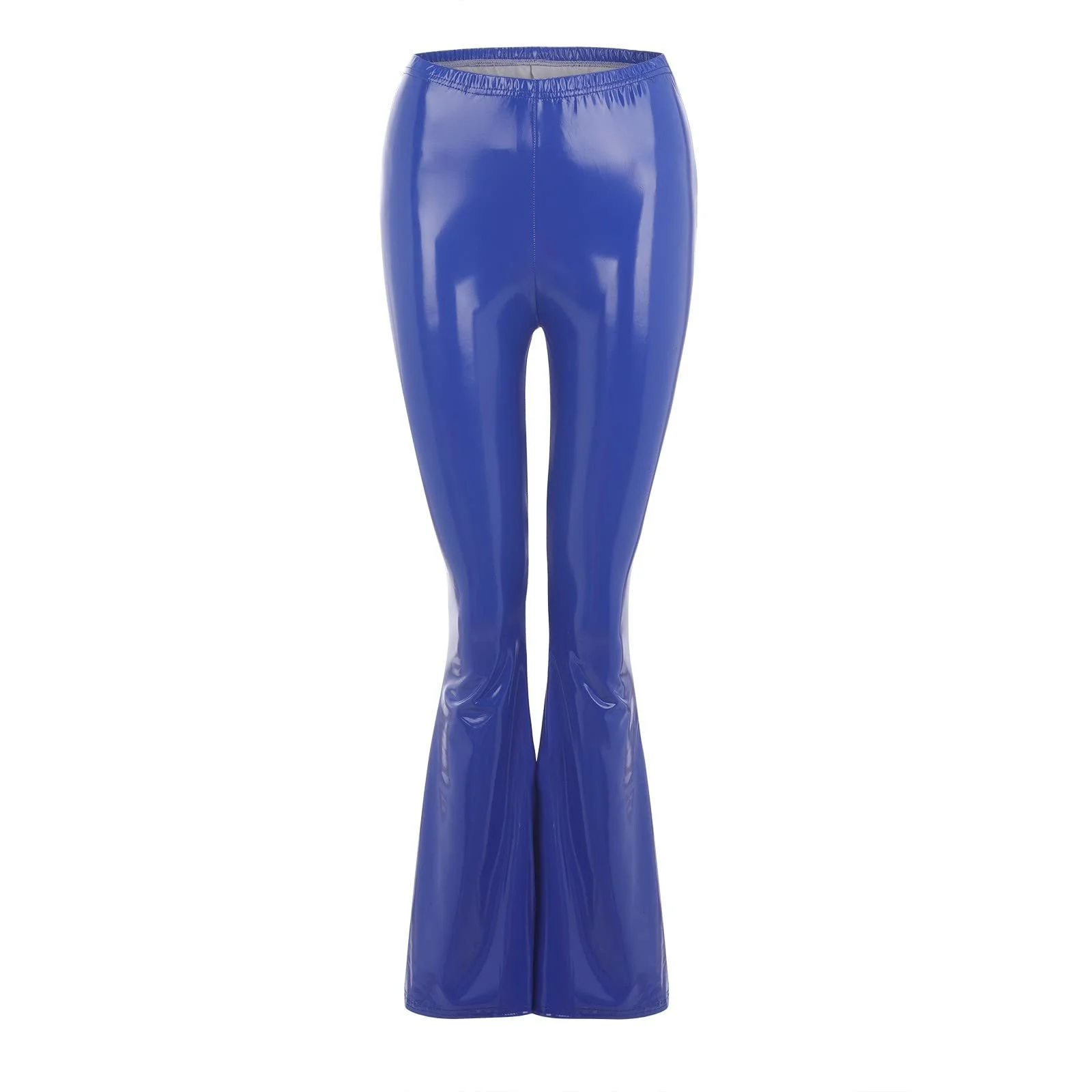 Брюки Металлик Женские Лаковые Расклешенные с Высокой Талией, фото №3 Брюки Металлик Женские Лаковые Расклешенные с Высокой Талией, фото №3
