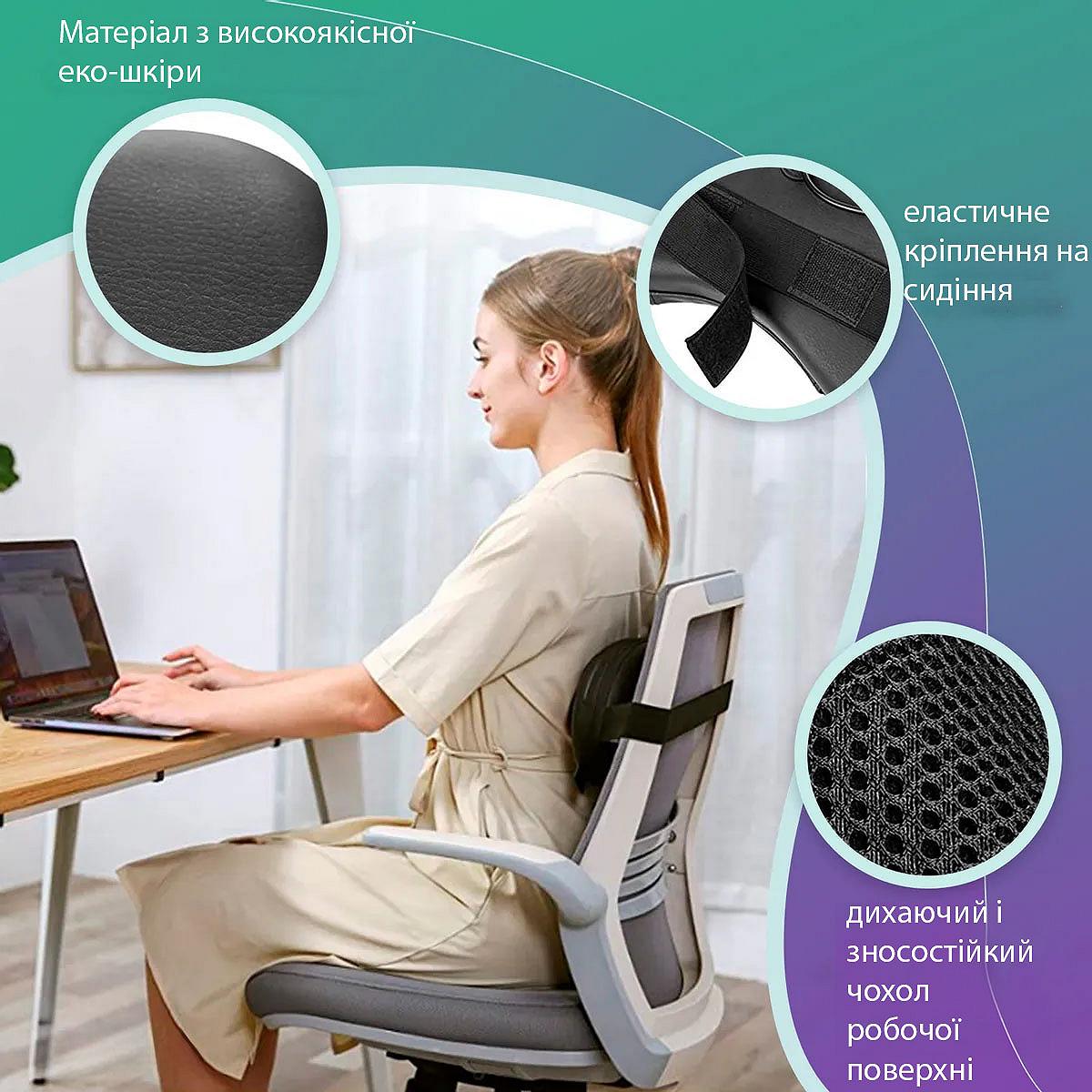 Массажная роликовая подушка, инфракрасный массажер для спины и шеи Zabobon (ZM-P002), фото №7