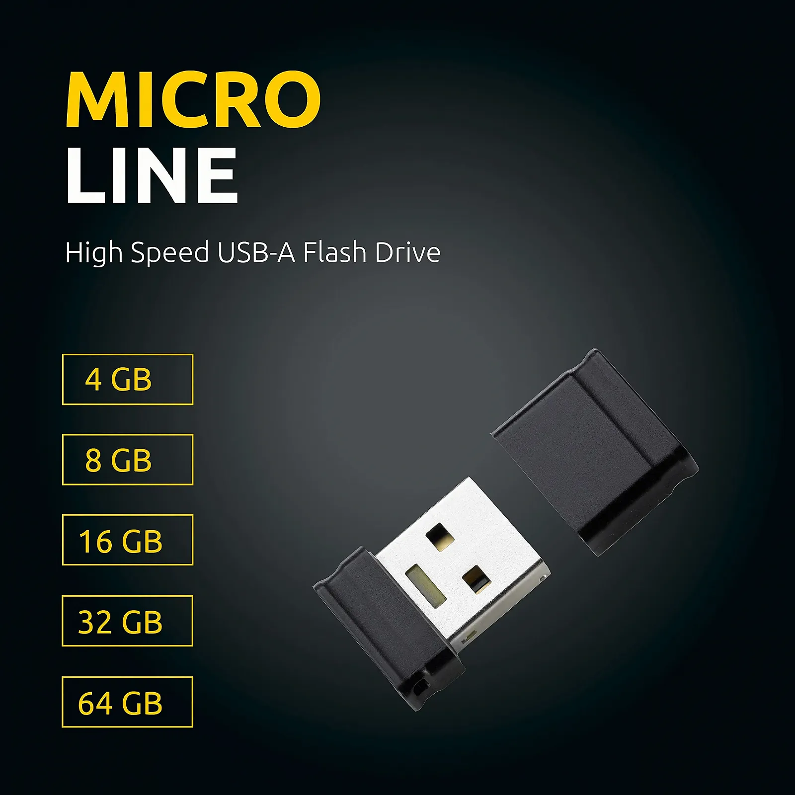 USB-флеш-накопичувач Intenso Micro Line Black, фото №2