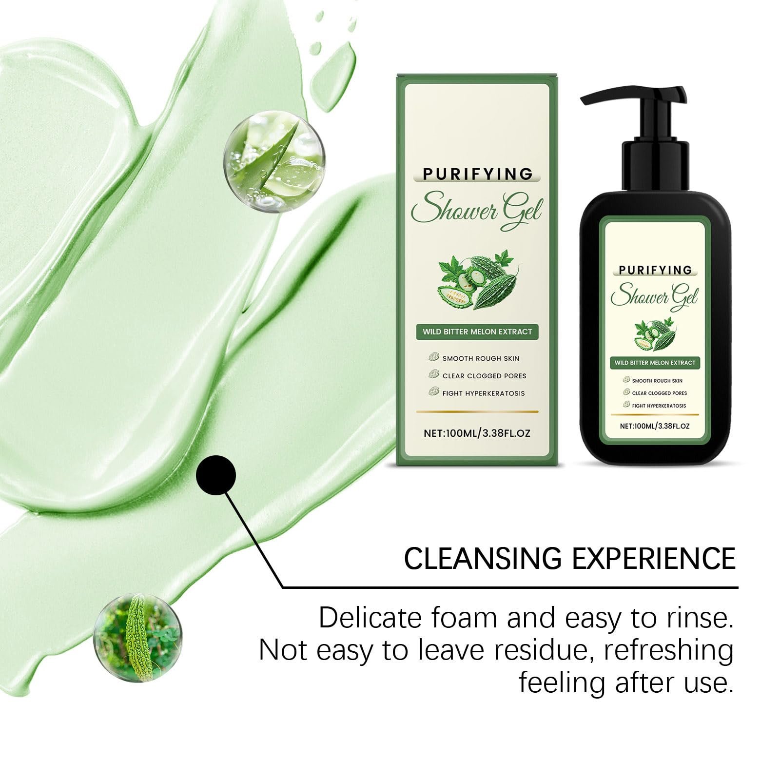 Гель для душу BHA Wild Bitter Melon Extract для зменшення акне на спині та гіперкератозу, фото №2 Гель для душу BHA Wild Bitter Melon Extract для зменшення акне на спині та гіперкератозу, фото №2