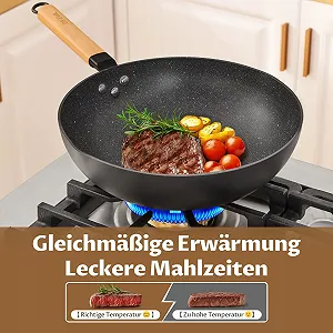 Сковорідка-вок індукційна BEZIA 30 см з кришкою ціна на synthetic.ua - Фото 1 Сковорідка-вок індукційна BEZIA 30 см з кришкою synthetic.ua - Фото 1