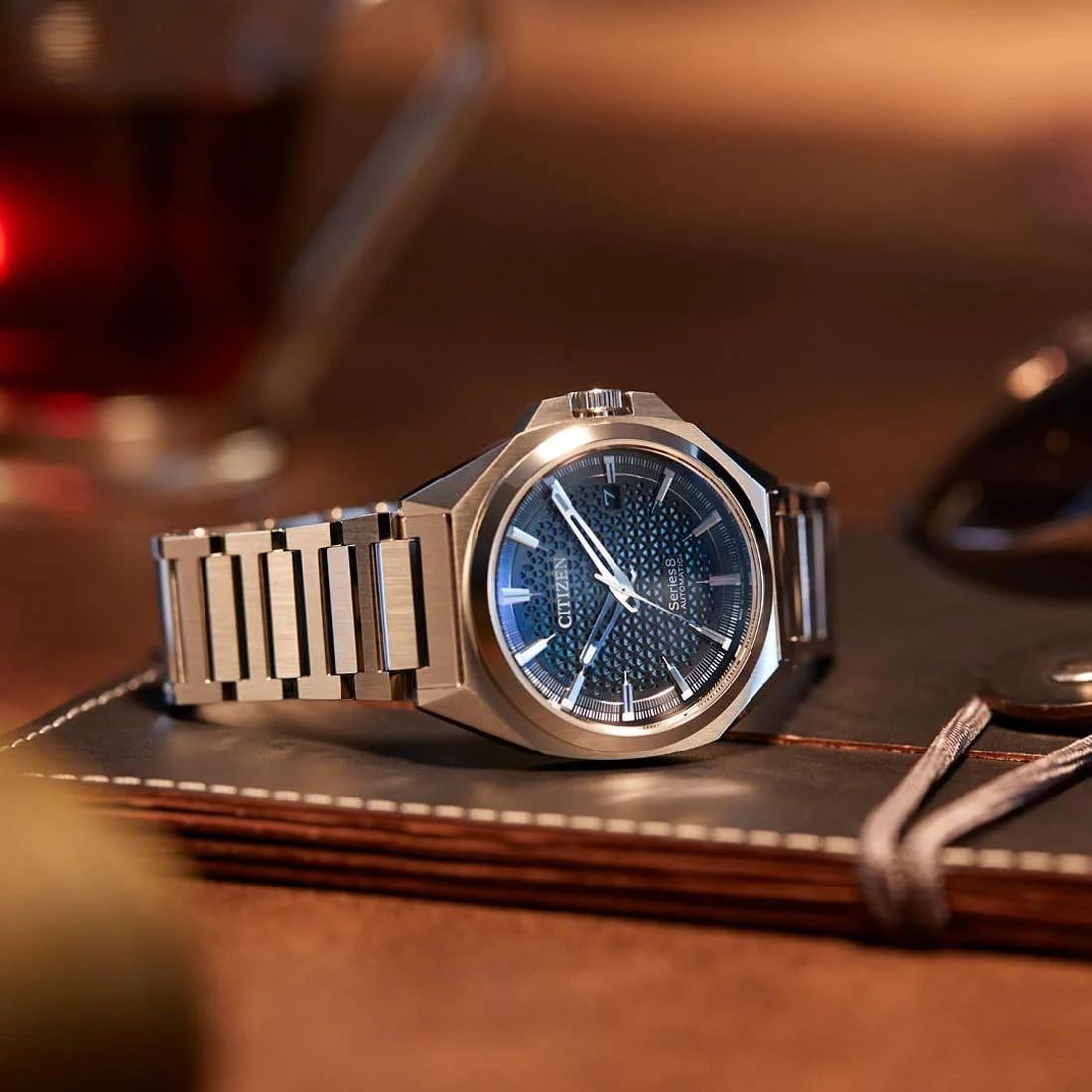 Автоматические часы Citizen NA1010-84X серебряный браслет, фото №6