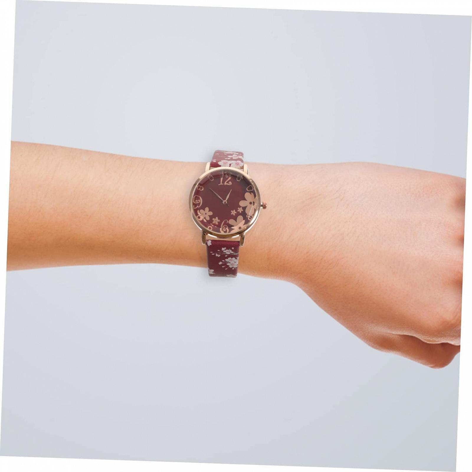 Годинник LIFKOME Золотий Жіночий Червоне Скло, фото №6