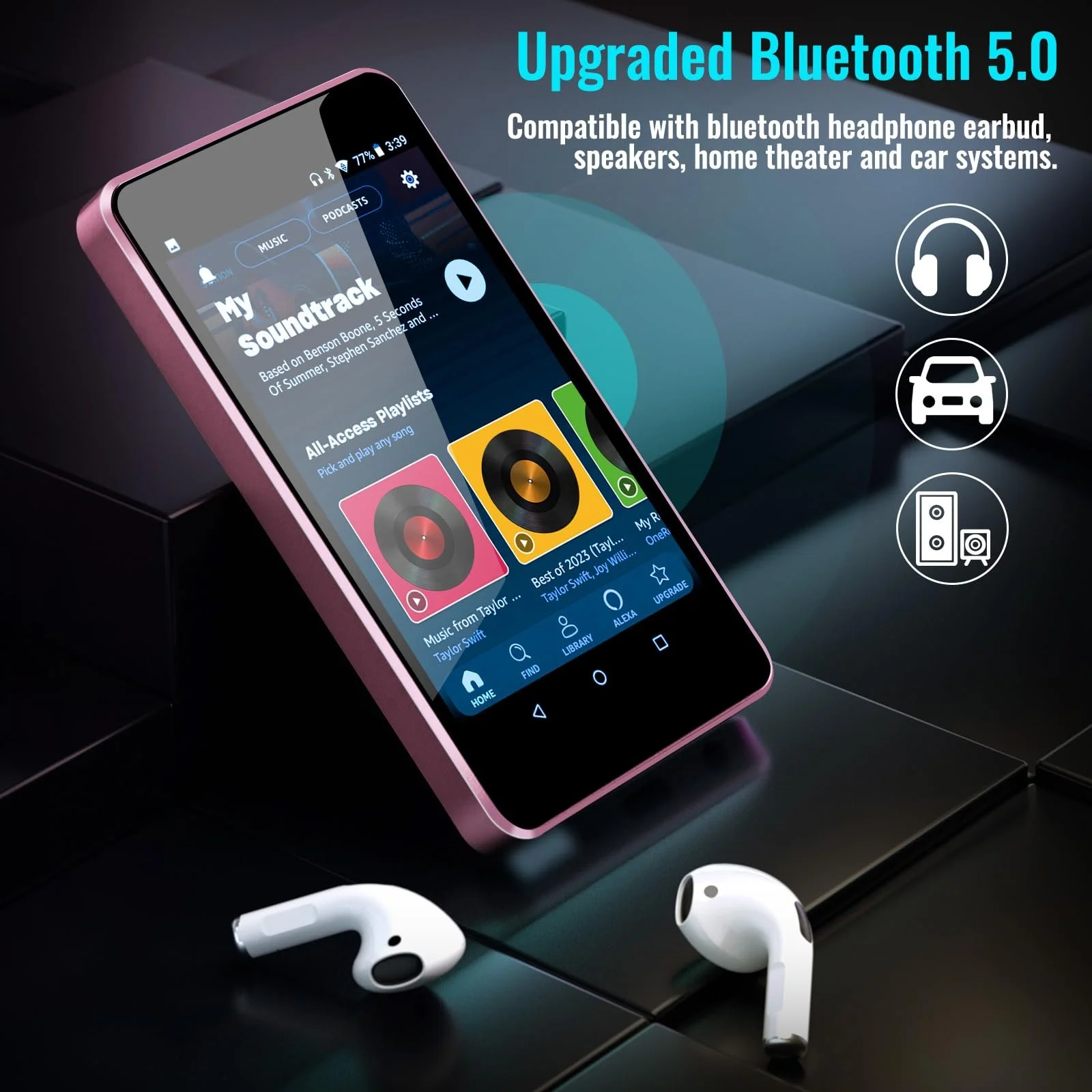 MP3-плеер Luoran M4S Розовый, фото №4
