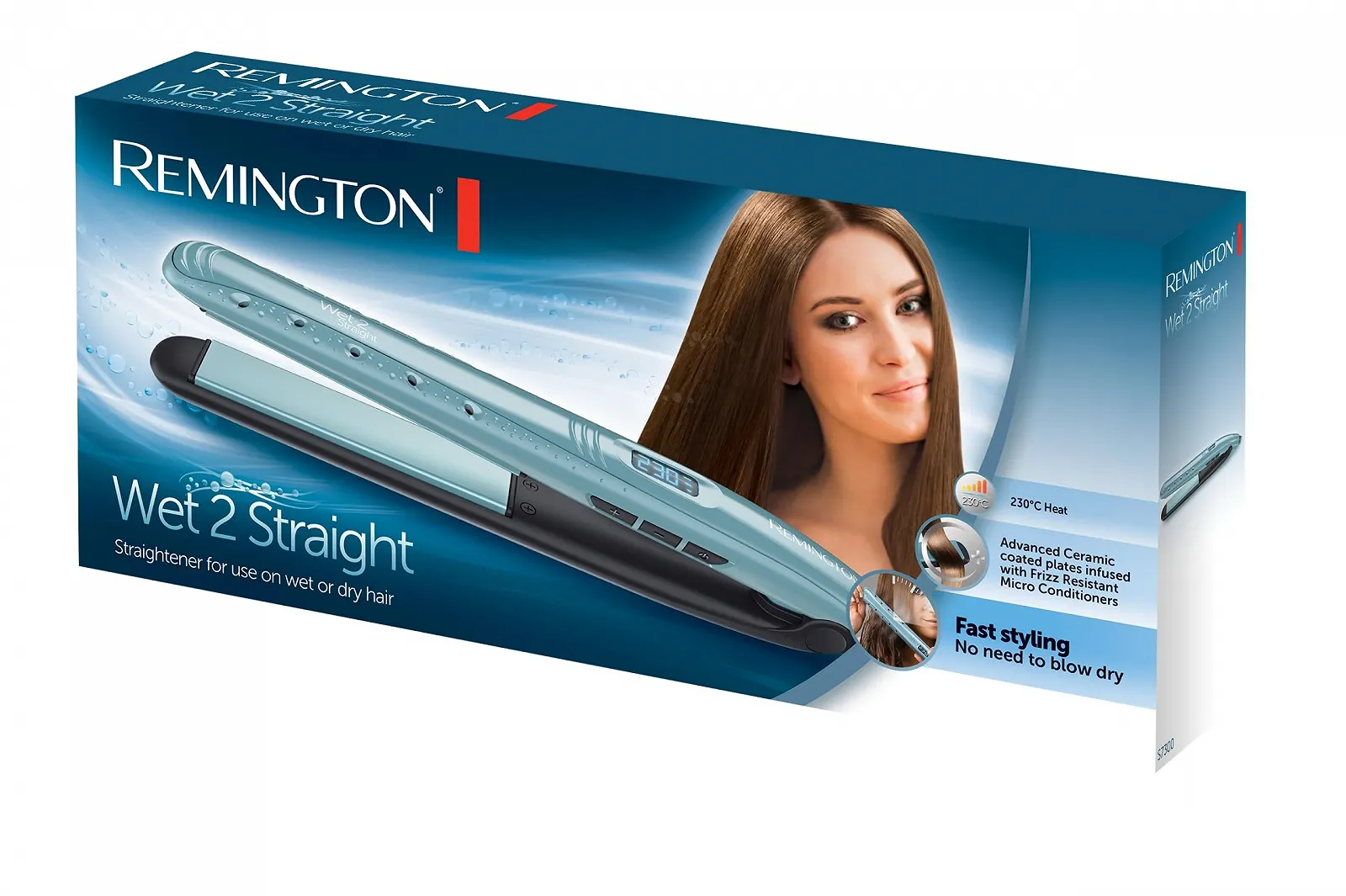 Випрямляч для волосся Remington Wet2Straight S7300 LCD 140-230°C для вологого та сухого волосся, фото №2