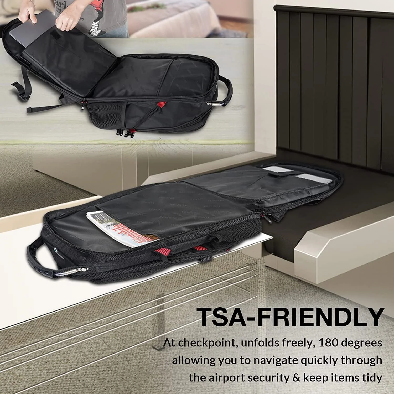 Рюкзак для ноутбука 18.4 дюйма TSA Чоловічий, фото №3 Рюкзак для ноутбука 18.4 дюйма TSA Чоловічий, фото №3