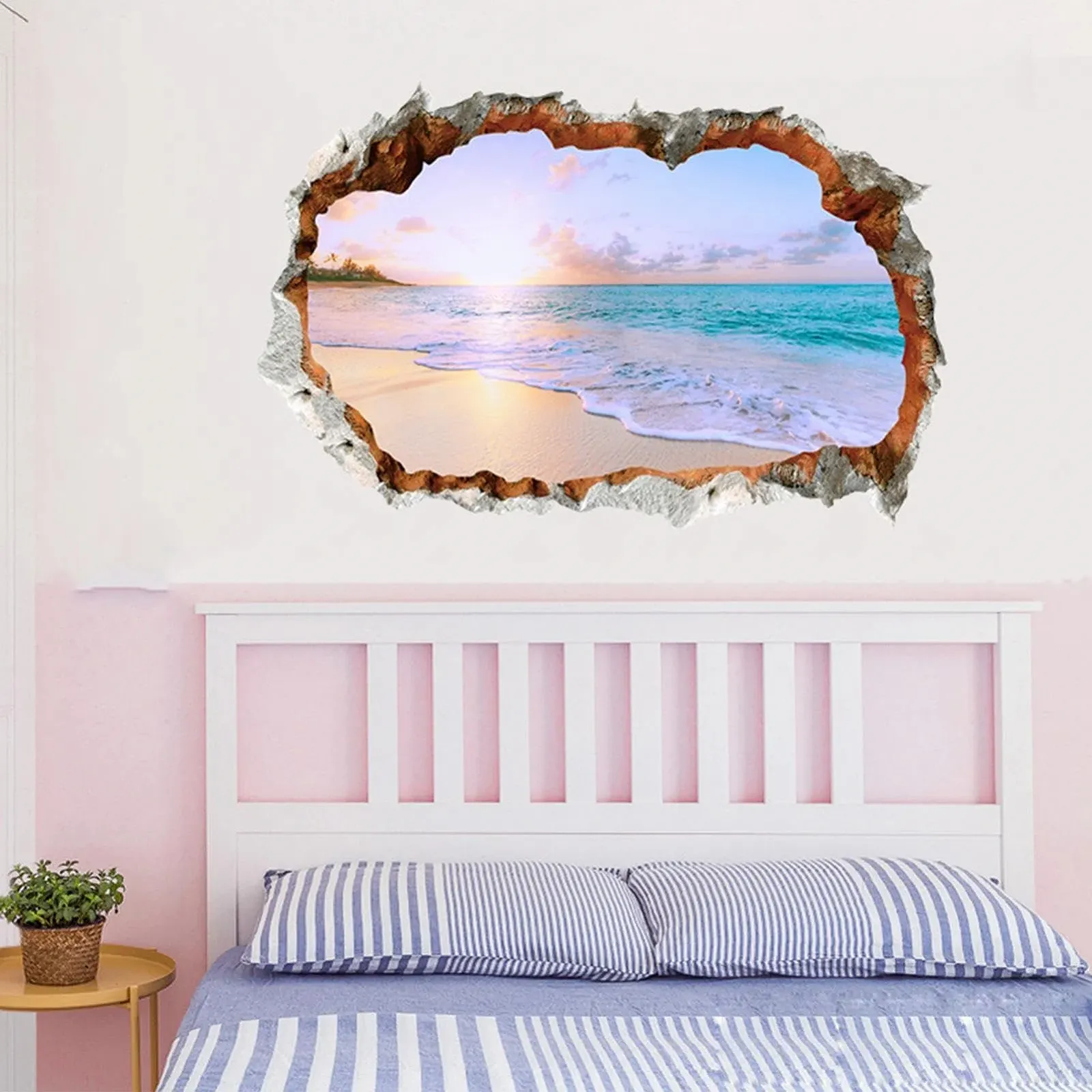 Настінна наклейка Пейзаж Вид на море з ефектом пролому 3D, фото №3