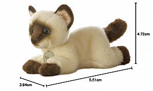 Мягкая игрушка Aurora MiYoni Siamese 20 см (8 дюймов) Коричневый и бежевый synthetic.ua - Фото 1