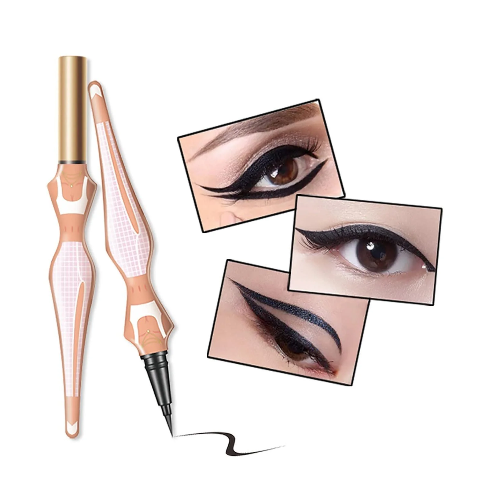 Підводка для очей рідка з сатиновим фінішем, блискуча, довготривала, високопігментована, водостійка формула, 1 мл (A,), фото №2