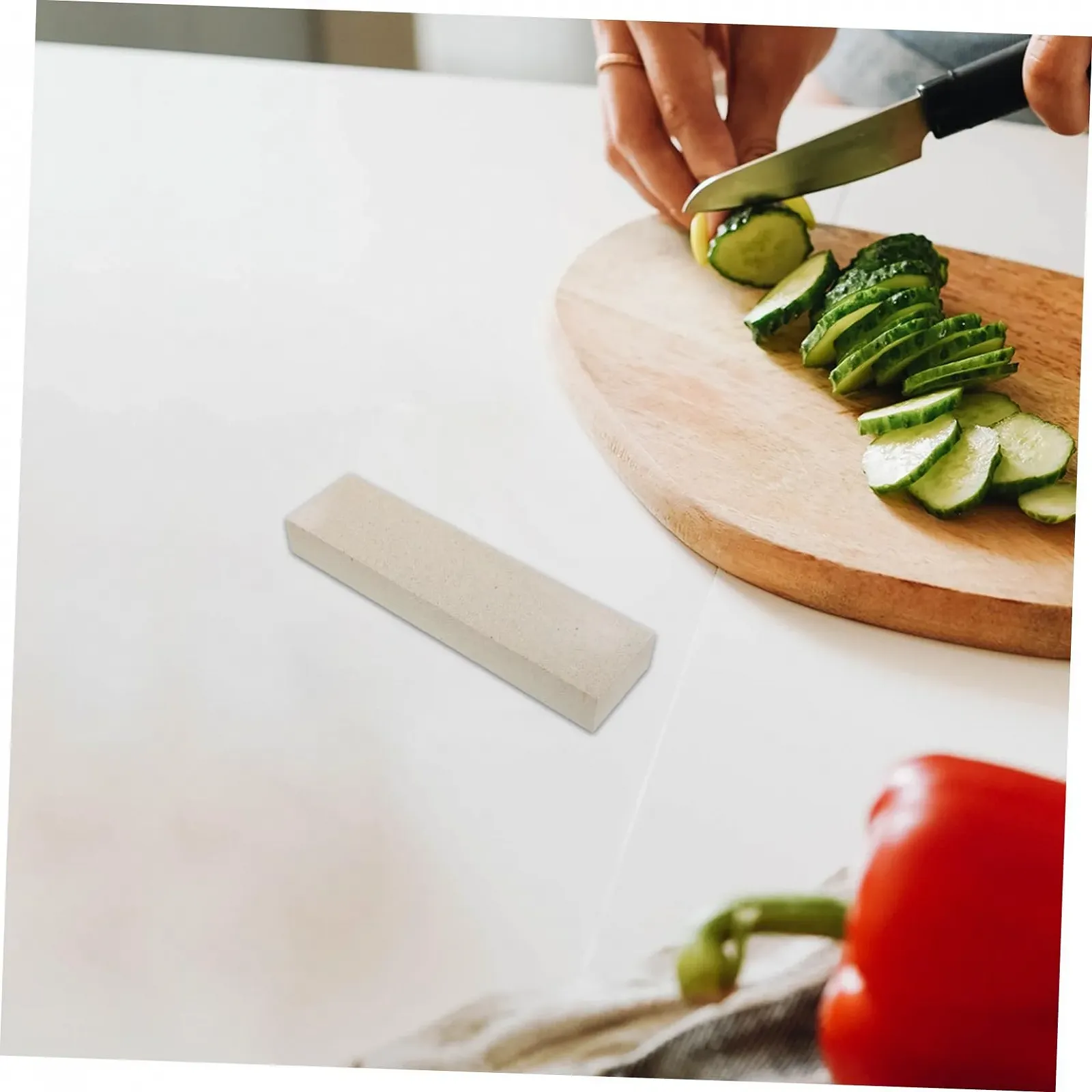 Точильные камни портативные двухсторонние серые 3 шт., фото №5