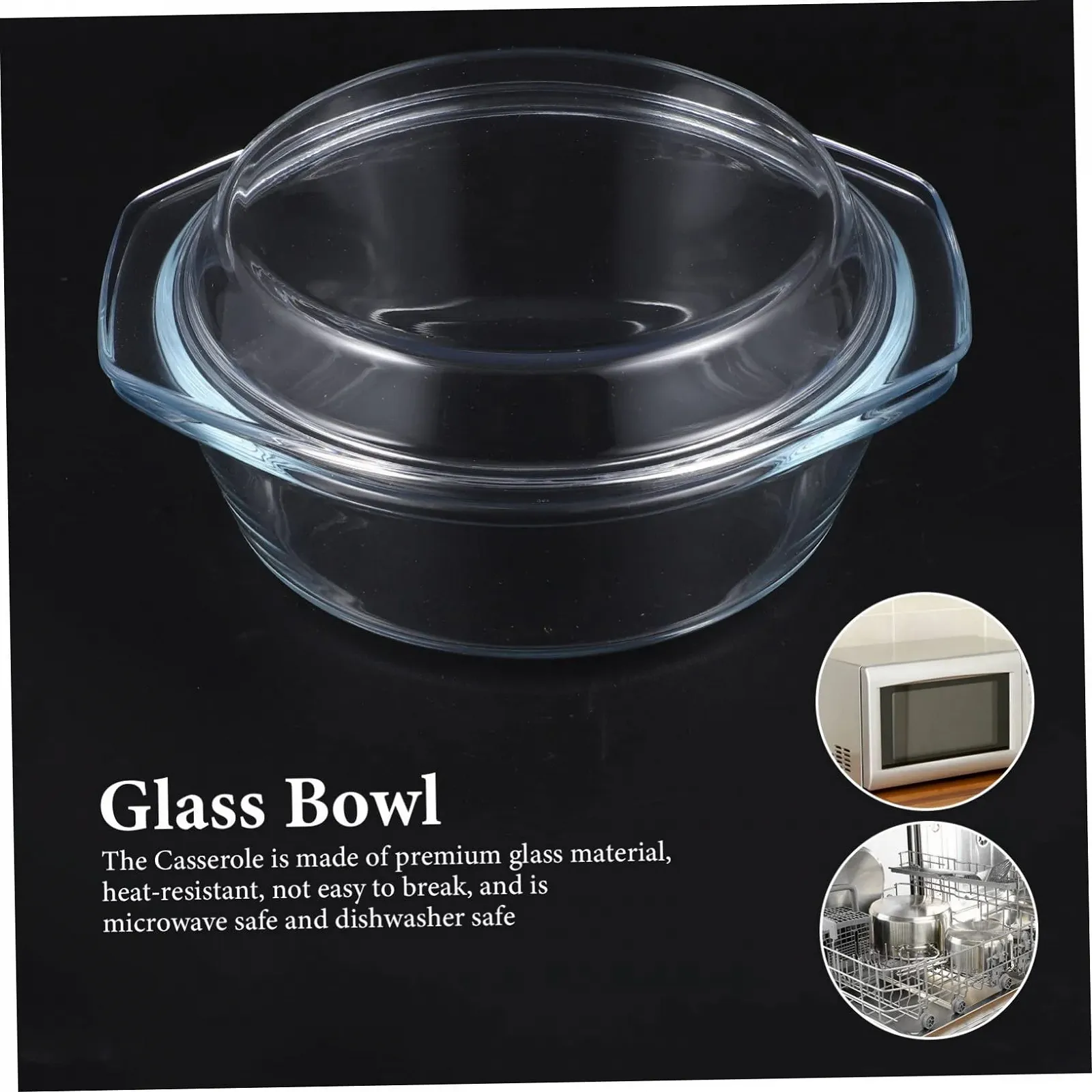 Форма для запекания Luxshiny стеклянная с крышкой для микроволновой печи и духовки, фото №3 Форма для запекания Luxshiny стеклянная с крышкой для микроволновой печи и духовки, фото №3