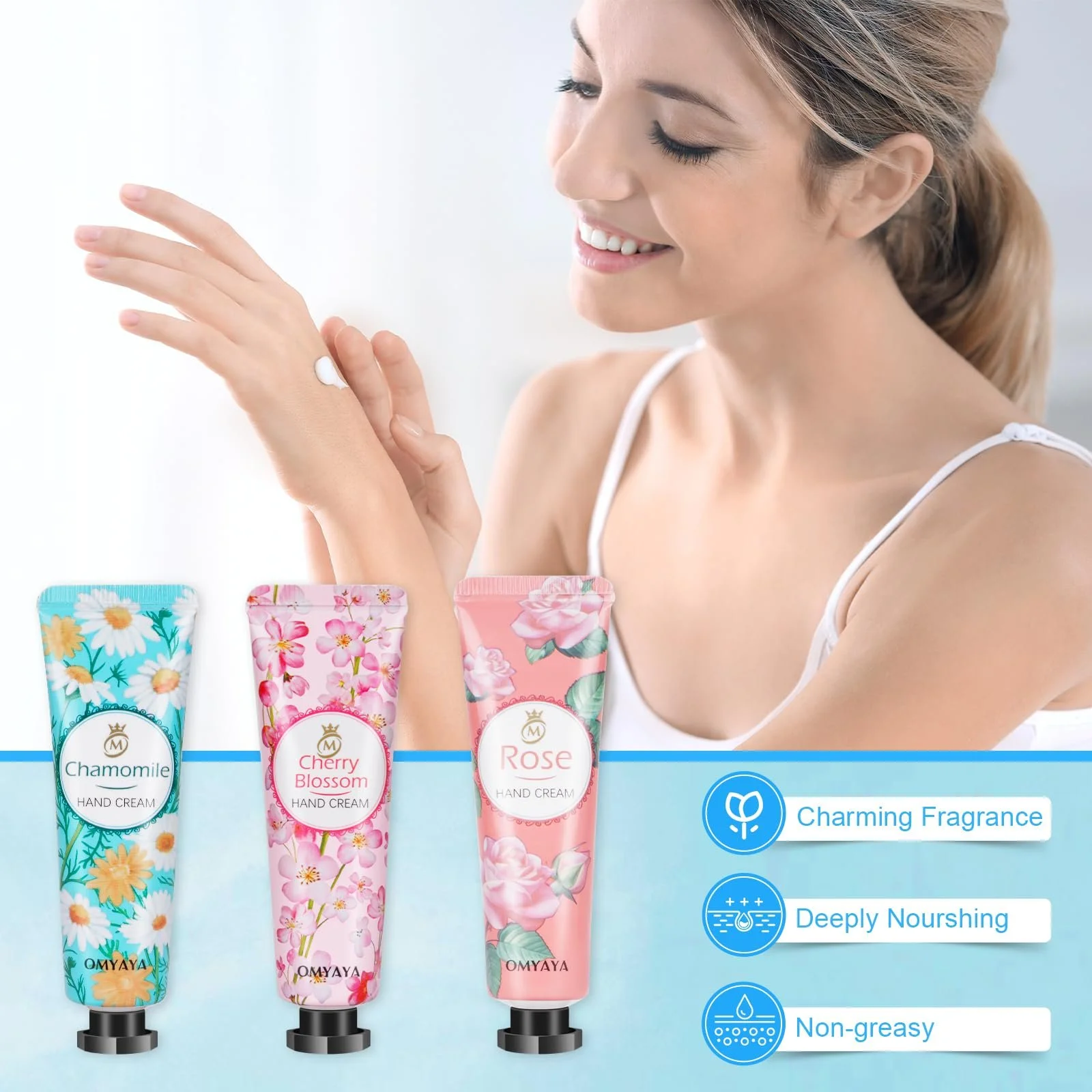 Подарочный Набор: Крем для Рук Мини, 3 шт + Ароматические Свечи в Стекле, 4 шт + Патчи для Глаз, 60 шт, фото №2