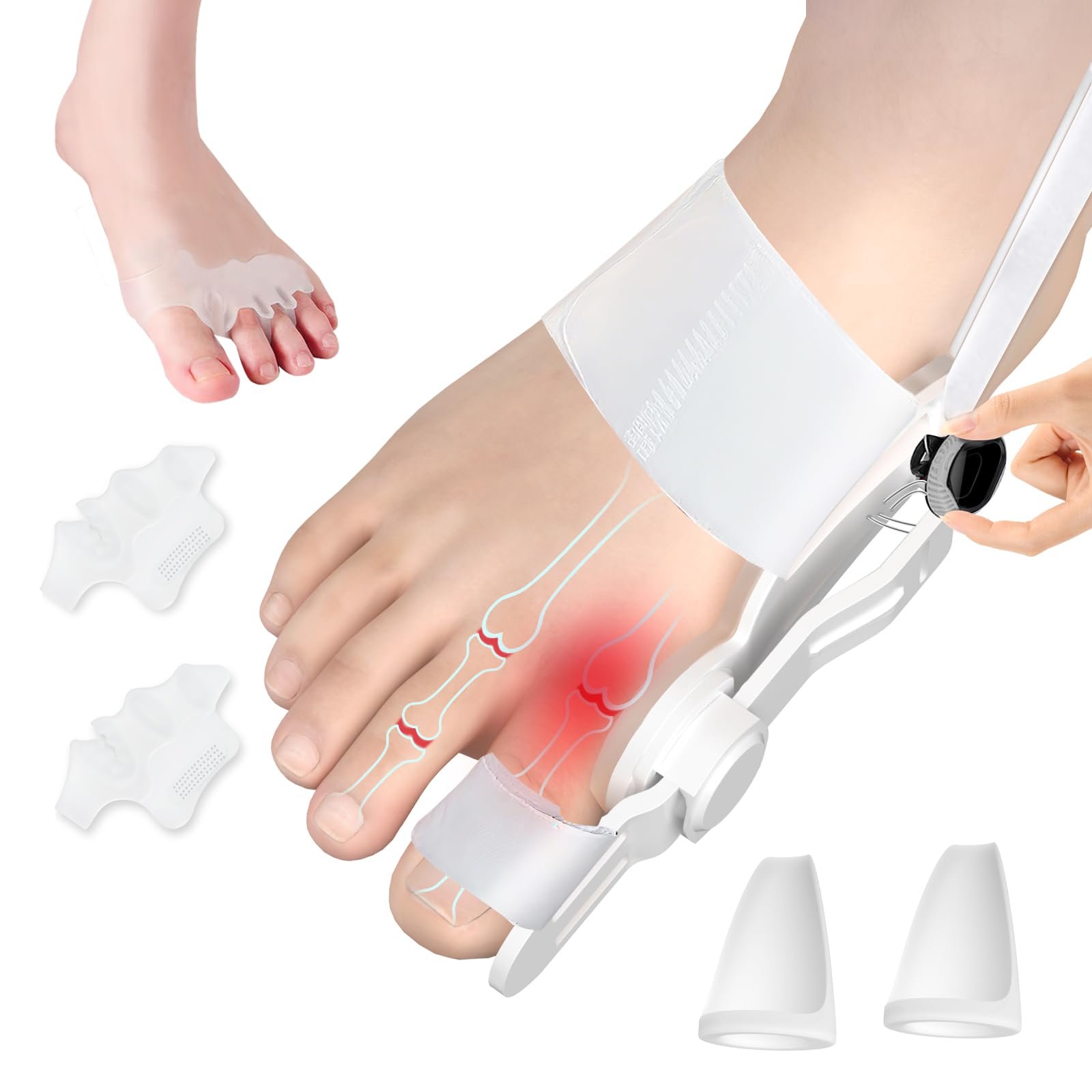 Шина для коррекции Hallux Valgus, регулируемый разделитель пальцев, шина, фото №1