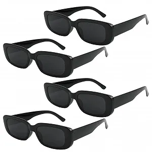 Сонцезахисні окуляри Вінтажні Annlpoy 4 шт Чорний - Фото 1