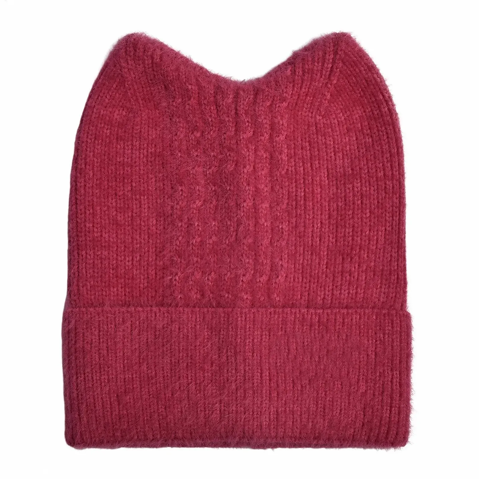 Вязаная шапка с кошачьими ушками, фото №3 Вязаная шапка с кошачьими ушками, фото №3