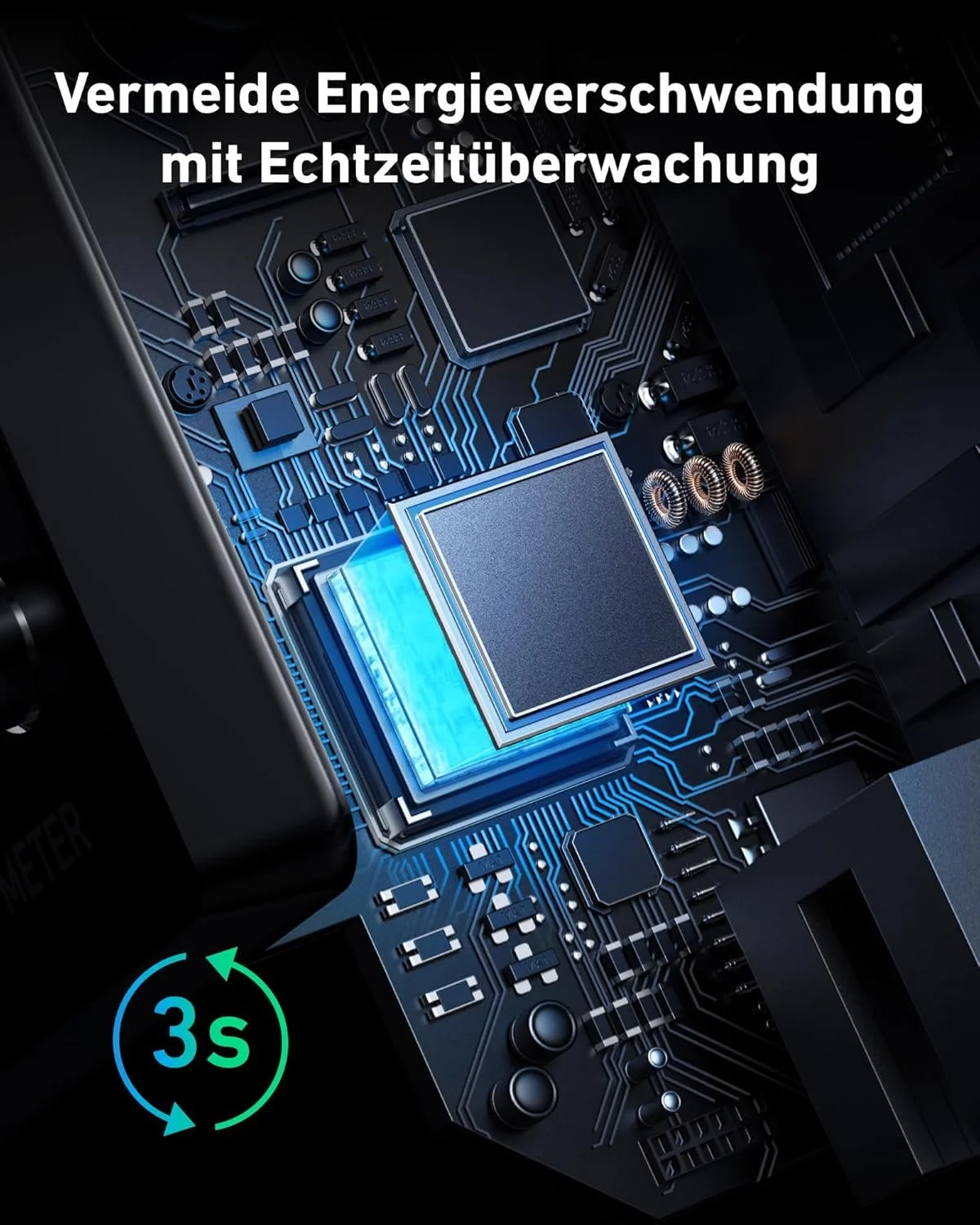 Розумний лічильник Anker SOLIX для сонячних батарей серії 2 / WiFi / Bluetooth / RS-485 / точність 1 Вт / Чорний, фото №2