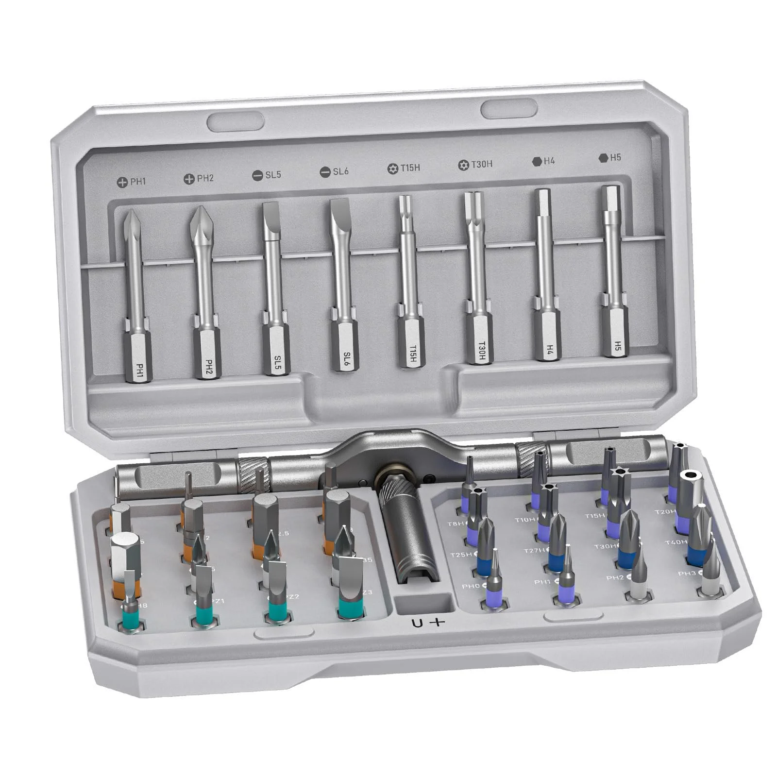 Набір викруток магнітних 42-в-1 Light Grey, фото №1