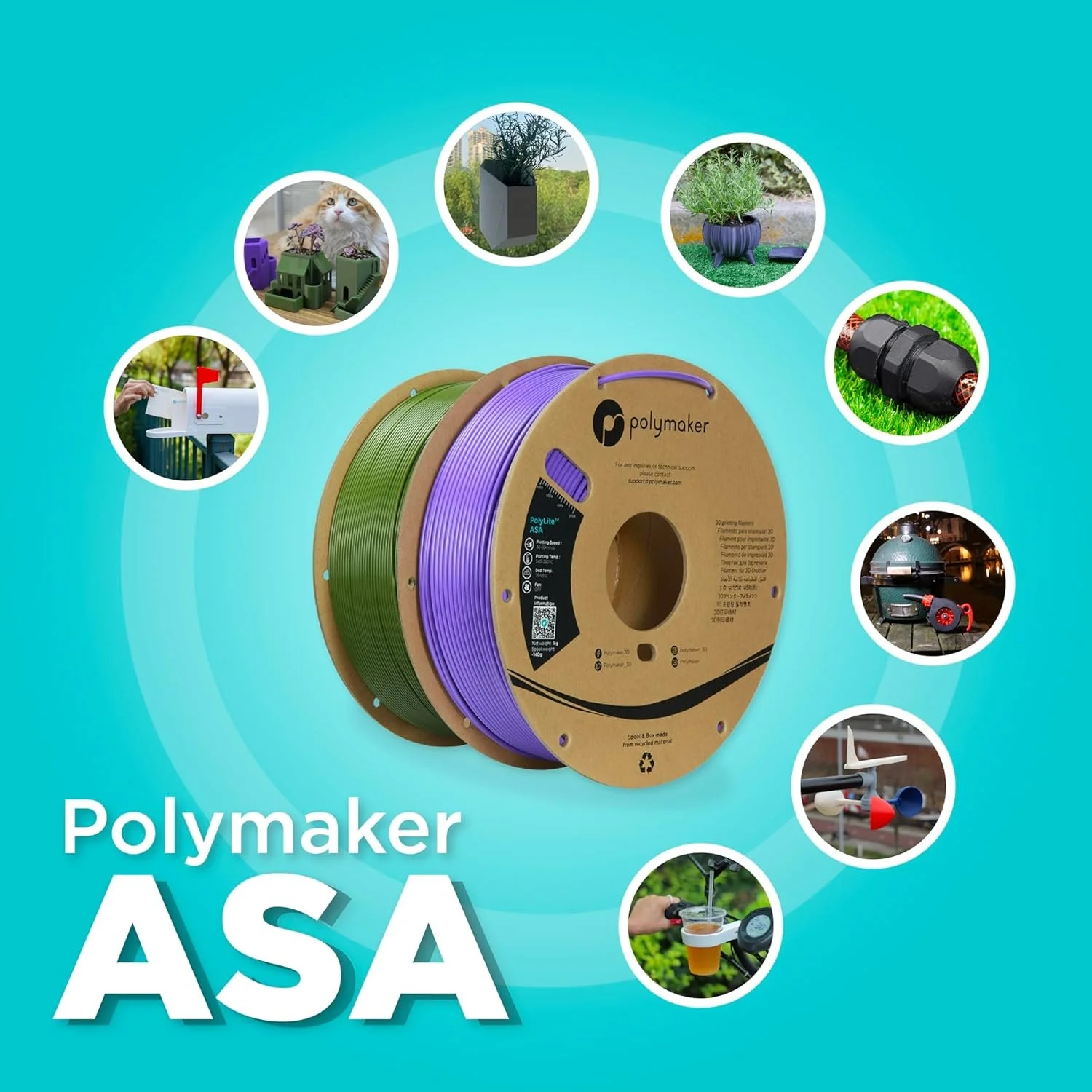 Філамент для 3D-друку Polymaker ASA / 1,75 мм / 1 кг / Чорний, фото №4