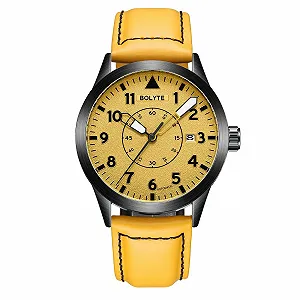 Автоматические механические мужские часы с автоподзаводом, датой, военные спортивные мужские часы с кожаным ремешком, ремешком из нержавеющей стали - Фото 1