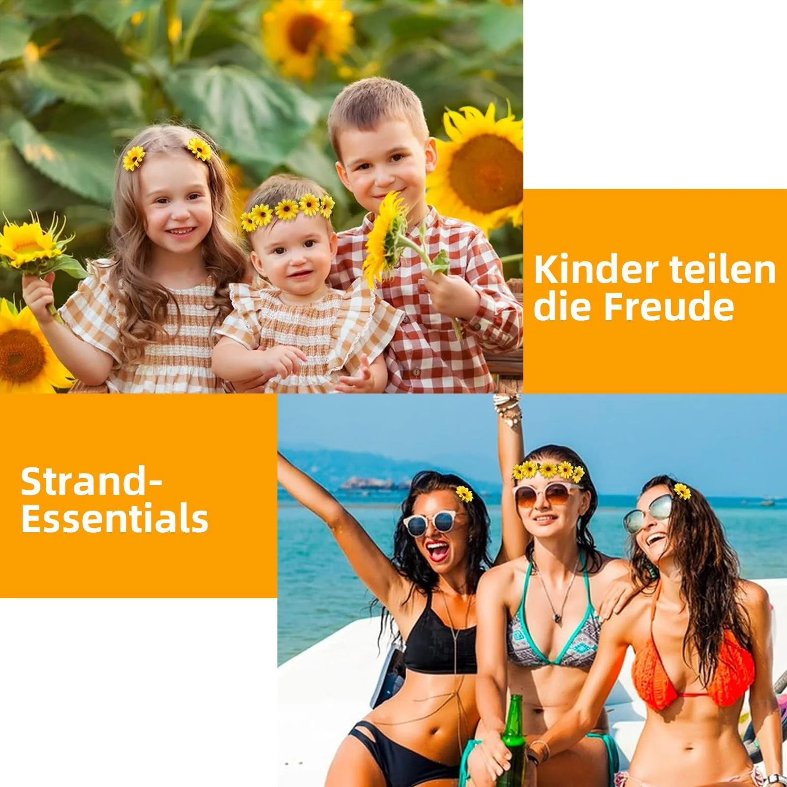 Вінок Квітковий Соняшники з 12 заколками, фото №4 Вінок Квітковий Соняшники з 12 заколками, фото №4