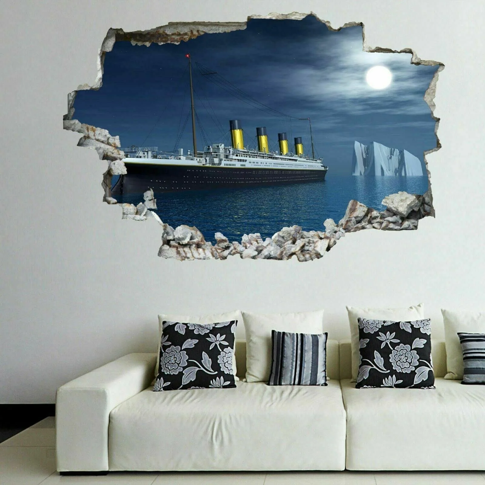 Наклейка на стену Titanic Ship Iceberg Ocean CK29 50 x 70 см, фото №2 Наклейка на стену Titanic Ship Iceberg Ocean CK29 50 x 70 см, фото №2