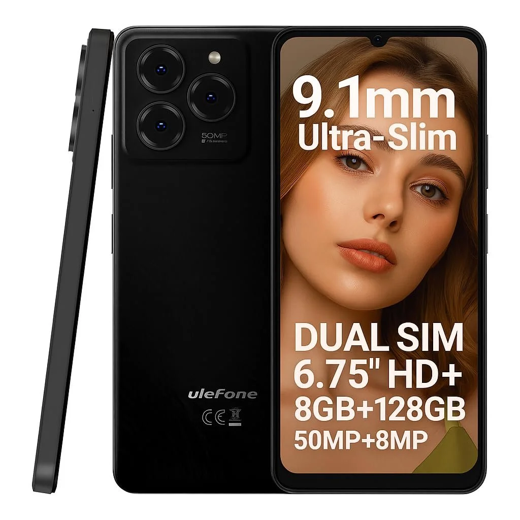 Смартфон Ulefone Note 20 Pro 8GB/128GB 6.75" 50MP+8MP+2MP 6000mAh Чорний, фото №1 Смартфон Ulefone Note 20 Pro 8GB/128GB 6.75" 50MP+8MP+2MP 6000mAh Чорний, фото №1