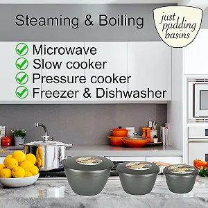 Набір мисок для пудингу Just Pudding Basins 3 шт. Червоний Пластик synthetic.ua - Фото 1