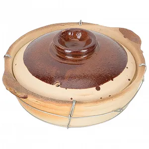 Глиняный горшок SOLUSTRE малый с ручкой для тушения супов и риса креативный дизайн - Фото 1