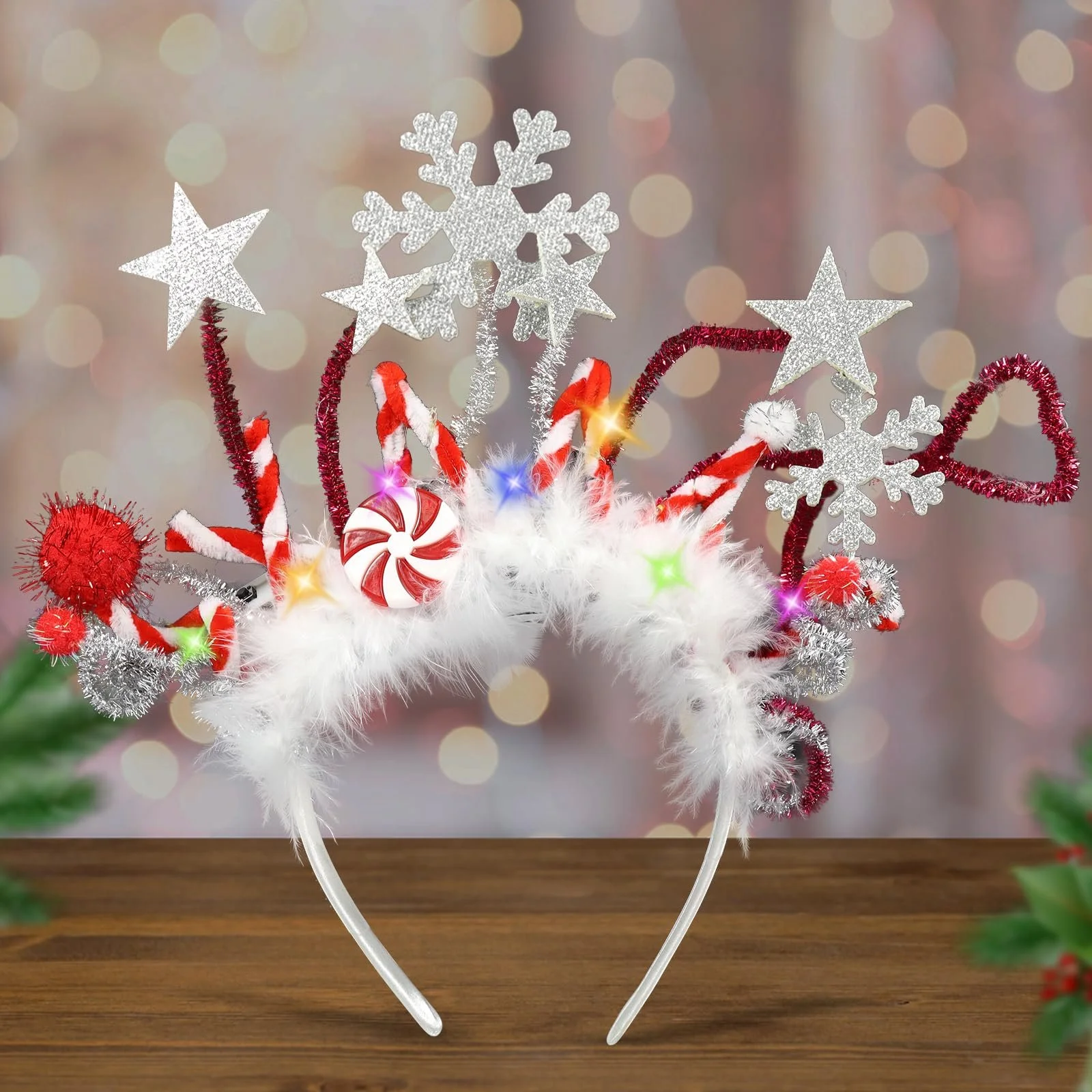 Різдвяна Обруч на голову зі світлодіодами, фото №1