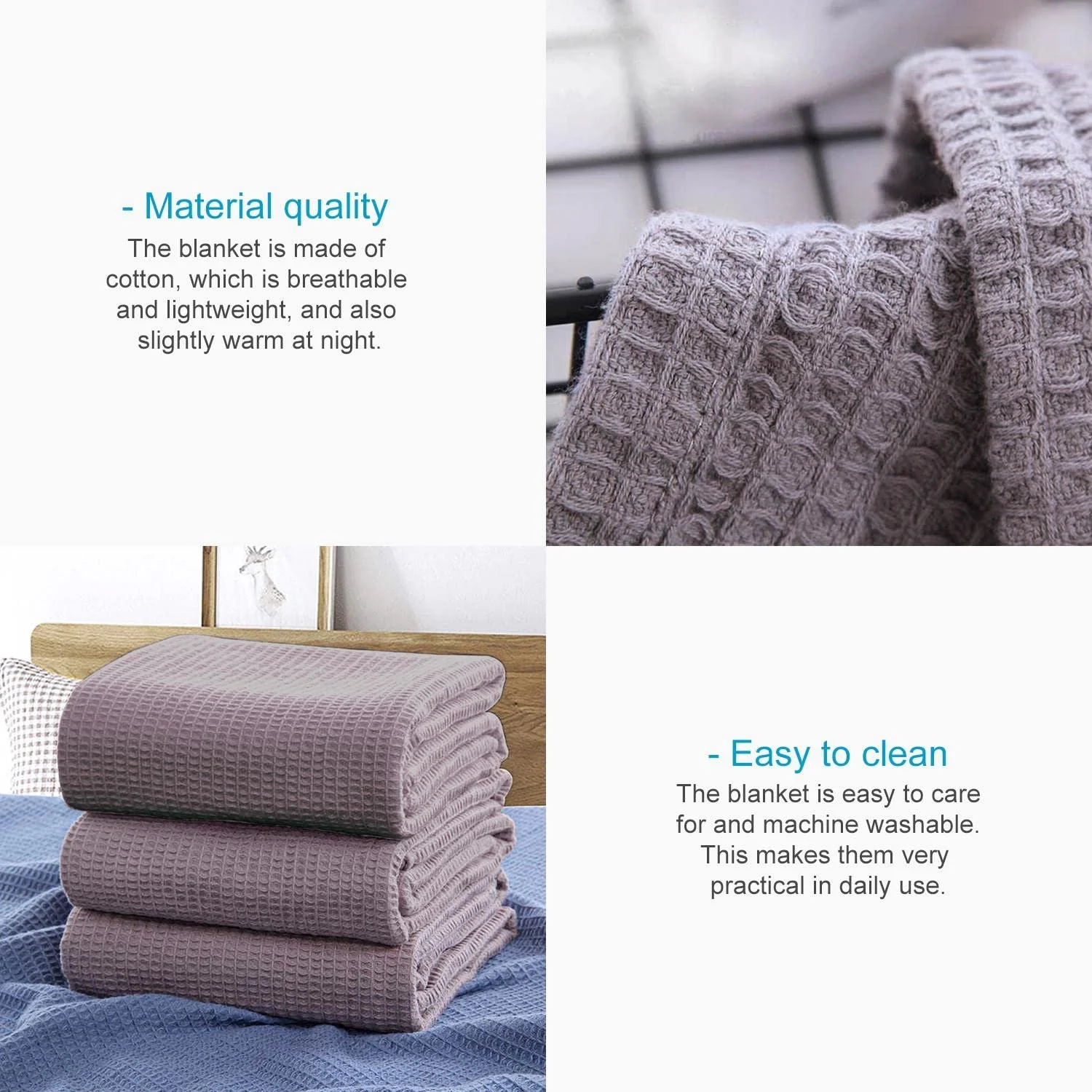 Літня бавовняна Покривало INTIRILIFE Сірий 214 x 150 см, фото №3