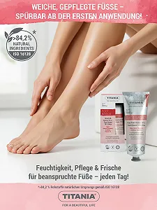 Крем для ног TITANIA Urea 10% с конским каштаном, сорбитолом и витамином E, 75 мл synthetic.ua - Фото 1