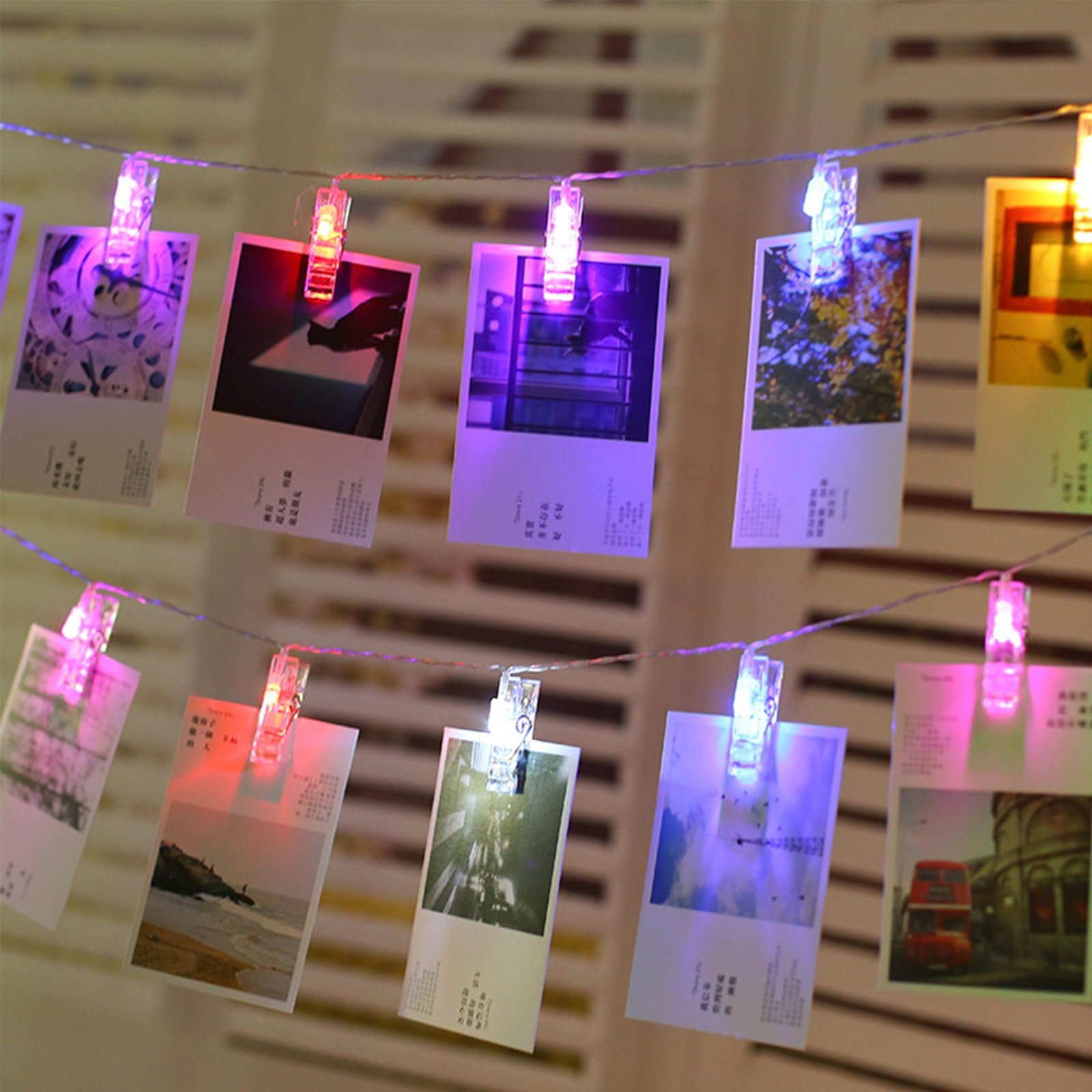 Гірлянда Enlace Фото Кліпси 3 м 20 LED Різнокольорова, фото №4