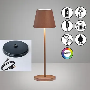 Настільна лампа Cosenza Outdoor Акумуляторна Бездротова USB-C/USB-A 34 см Колір іржі synthetic.ua - Фото 1