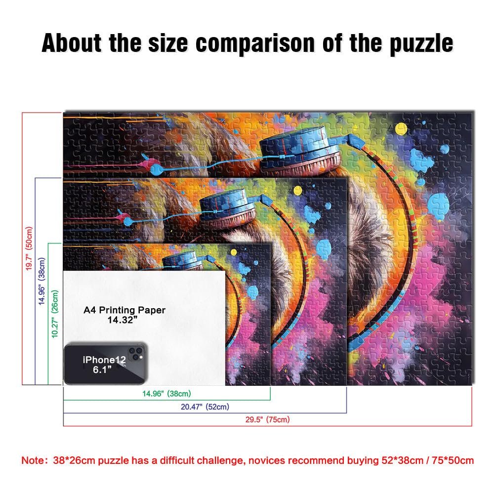 Пазл Sloth DJ 1000 элементов 38 x 26 см, фото №5 Пазл Sloth DJ 1000 элементов 38 x 26 см, фото №5