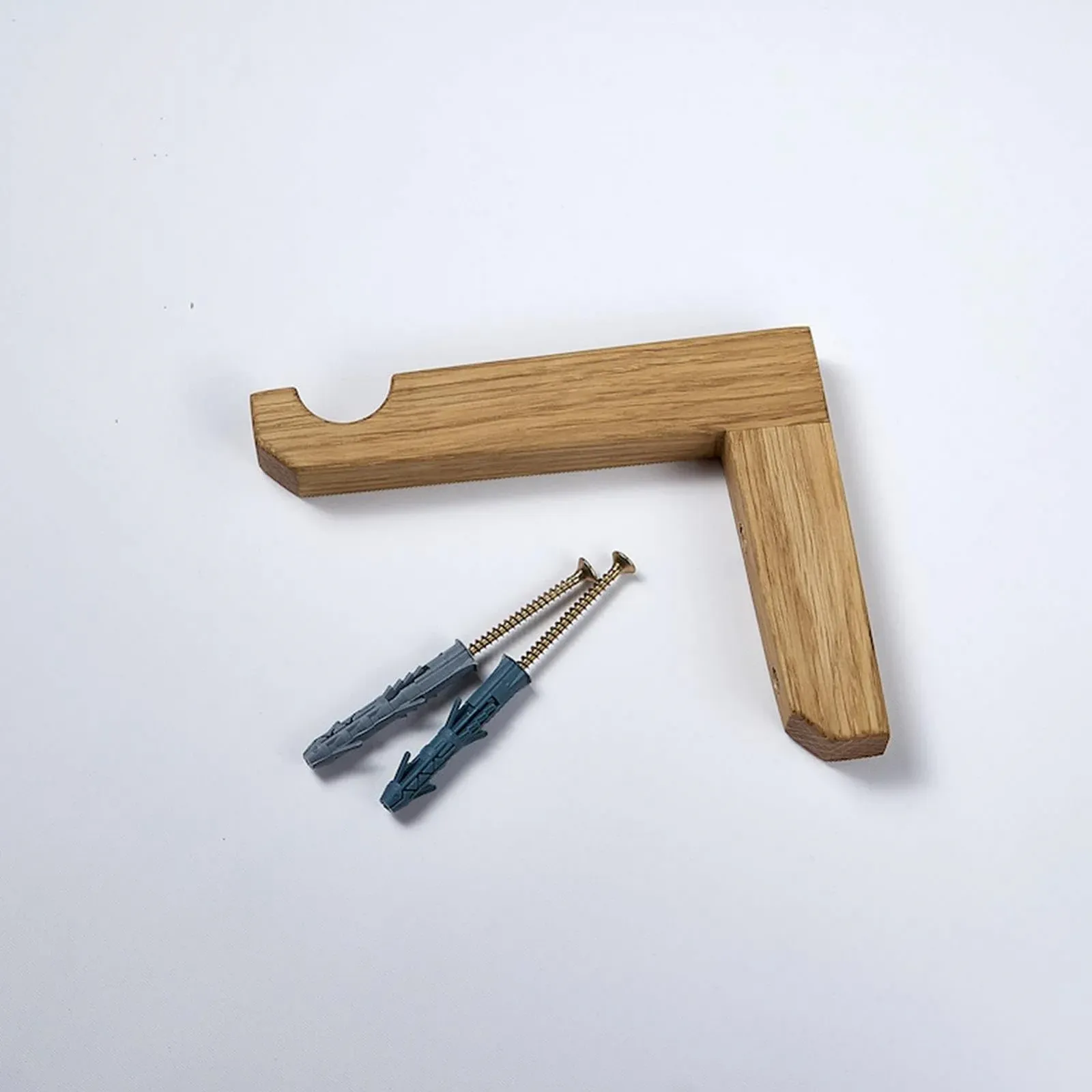 Гачок для рослин настінний L-подібний дерев'яний для приміщень та вулиці, фото №6