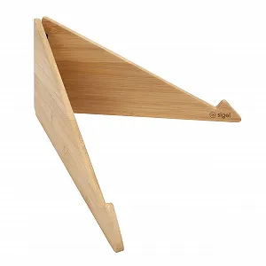 Подставка для ноутбука Sigel SA207 Bamboo, регулируемая по высоте, легкая, складная, портативная, 30 x 14.5 x 1.8 см, подставка для книг - Фото 1