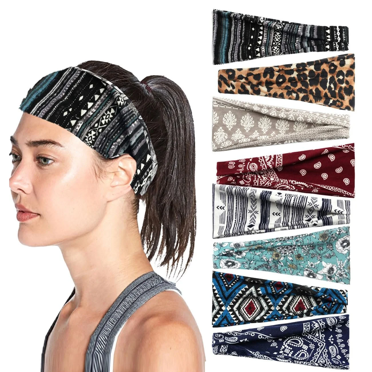 Пов'язка на голову Еластична в стилі бохо для жінок, фото №1 Пов'язка на голову Еластична в стилі бохо для жінок, фото №1