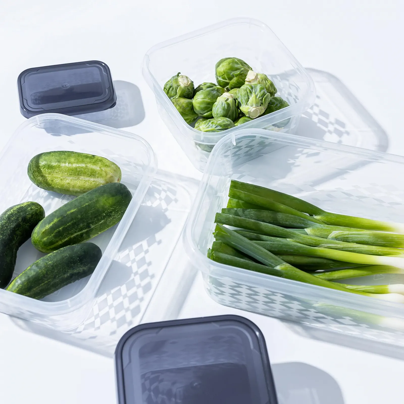 Набір контейнерів для зберігання їжі BranQ ORI 5 шт. пластикові BPA-Free чорні, фото №4 Набір контейнерів для зберігання їжі BranQ ORI 5 шт. пластикові BPA-Free чорні, фото №4
